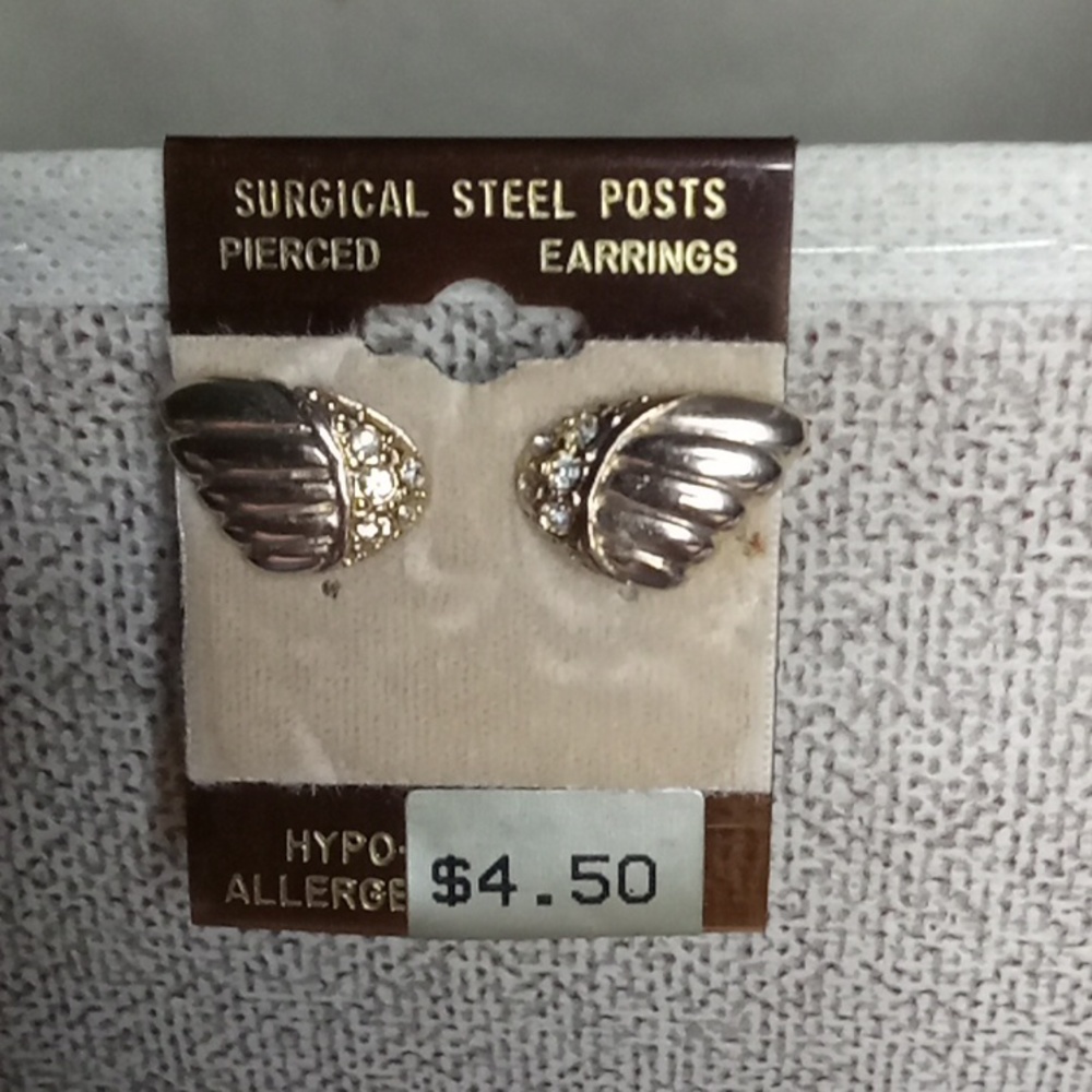 Vintage Surgical steel posted earrings